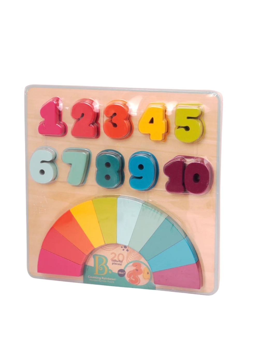 B. toys Counting Rainbows wooden number puzzle